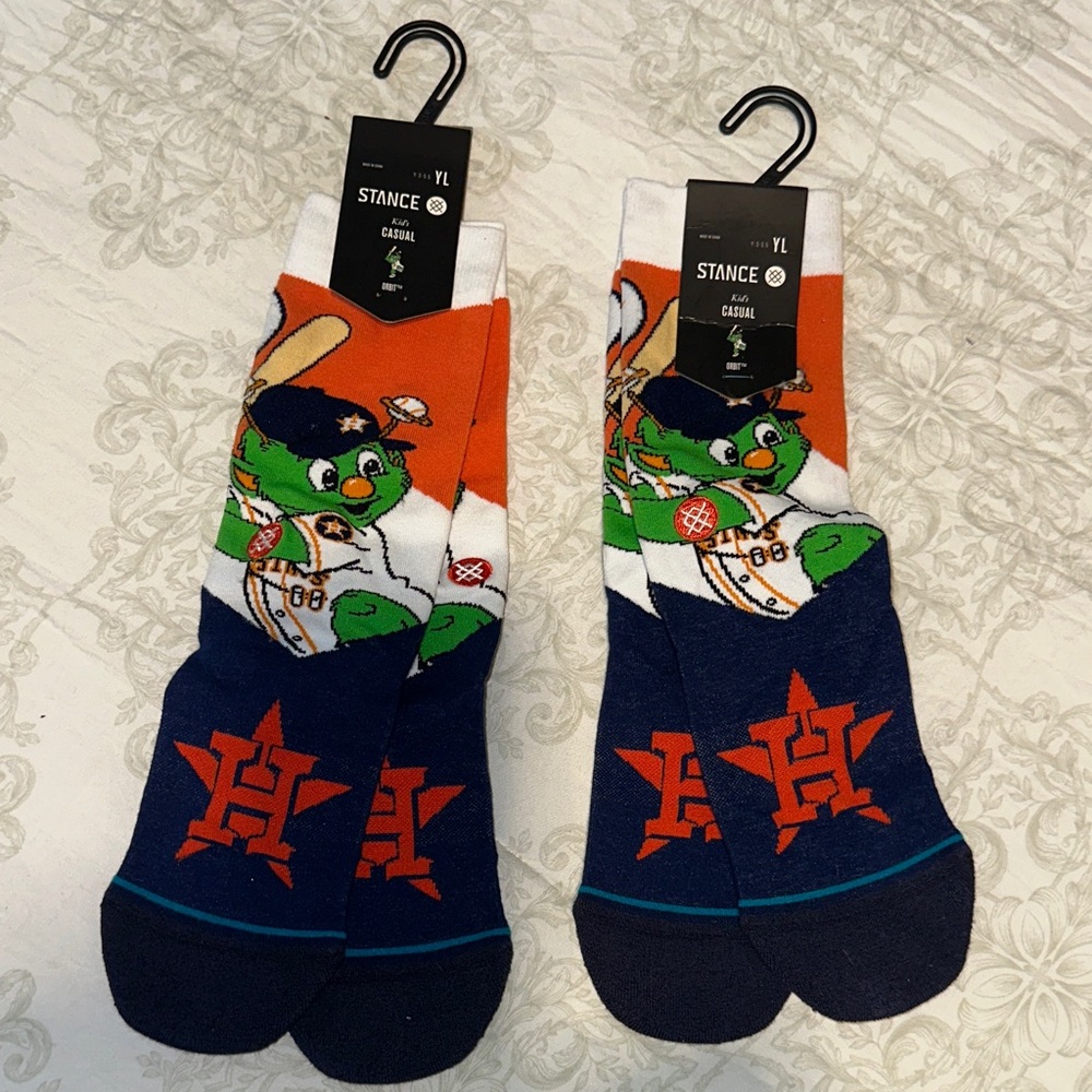 Stance Men's Baseball Mascot Socks - Navy, Orange, and Green